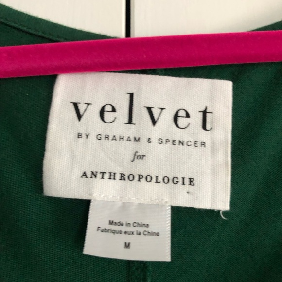 Velvet by Graham & Spencer for Anthropologie Emerald Green Dress Size M - Picture 3 of 4